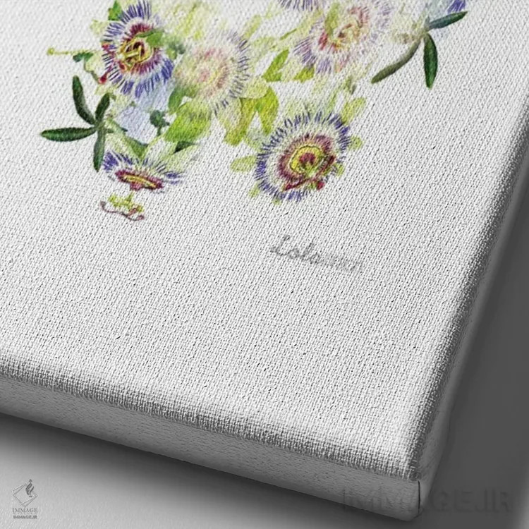 تابلو دکوراتیو گوزن نر گیاهی حیات وحش اثر لولا دیزاین - نمای نزدیک بافت بوم