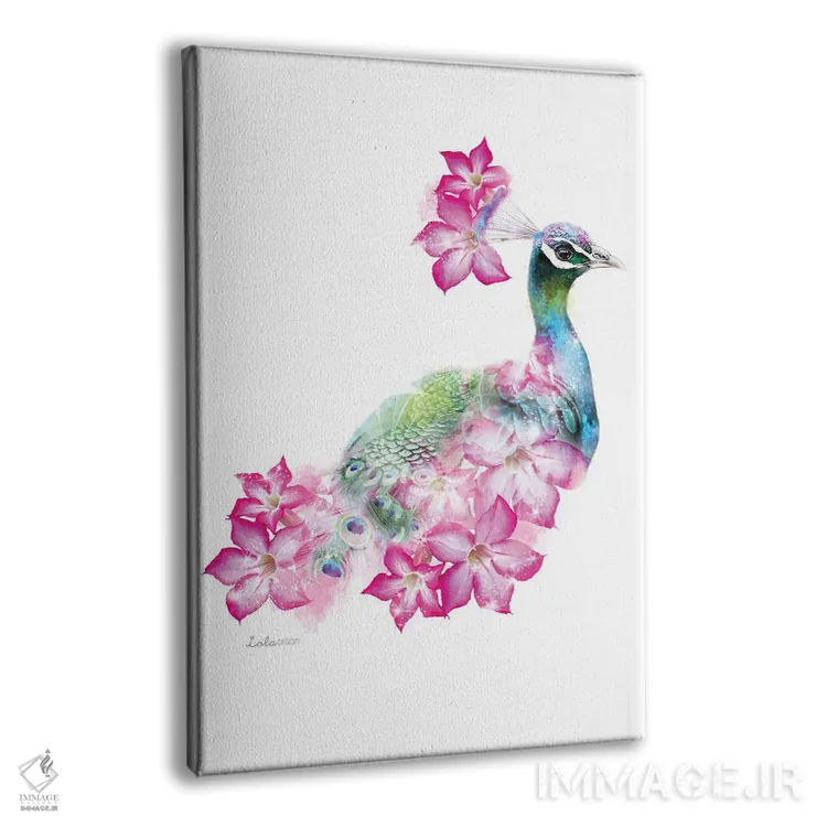 تابلو دکوراتیو طاووس گیاهی حیات وحش اثر لولا دیزاین - نمای پرسپکتیو محصول