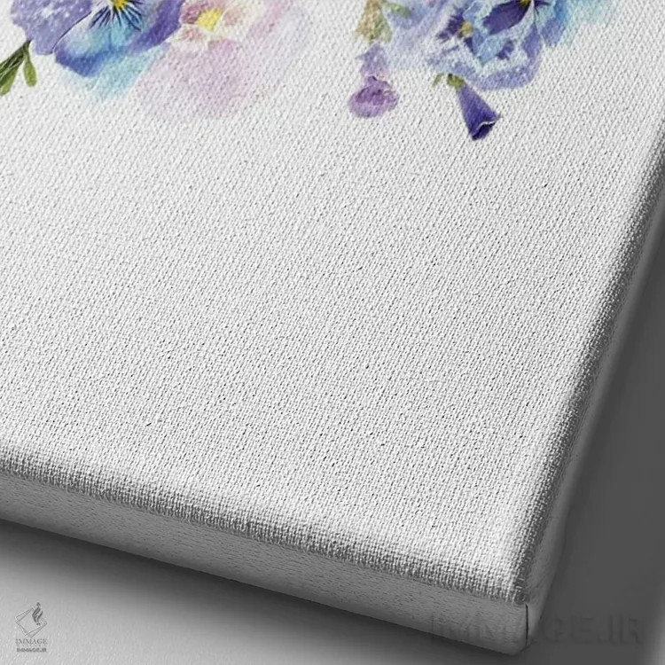 تابلو دکوراتیو خرگوش گیاهی حیات وحش اثر لولا دیزاین - نمای نزدیک بافت بوم