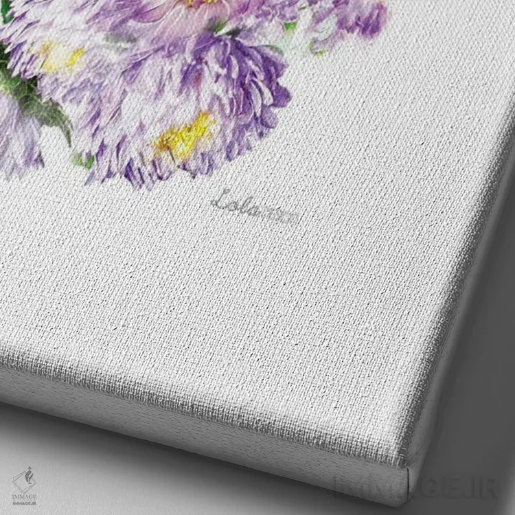 تابلو دکوراتیو پلنگ گیاهی حیات وحش اثر لولا دیزاین - نمای نزدیک بافت بوم