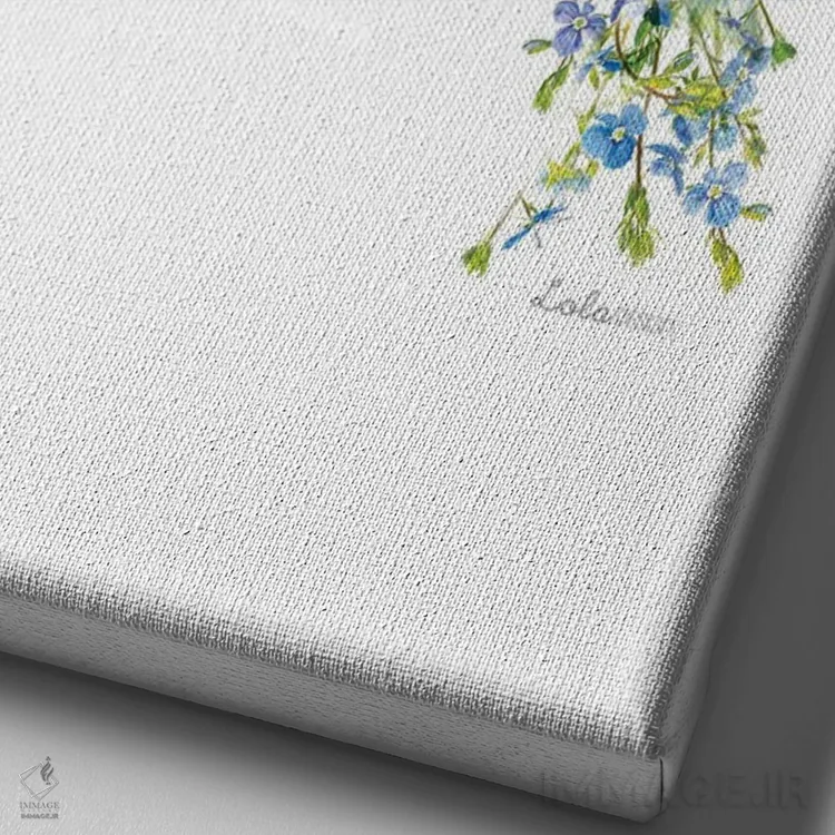 تابلو دکوراتیو مرغ عشق گیاهی حیات وحش اثر لولا دیزاین - نمای نزدیک بافت بوم