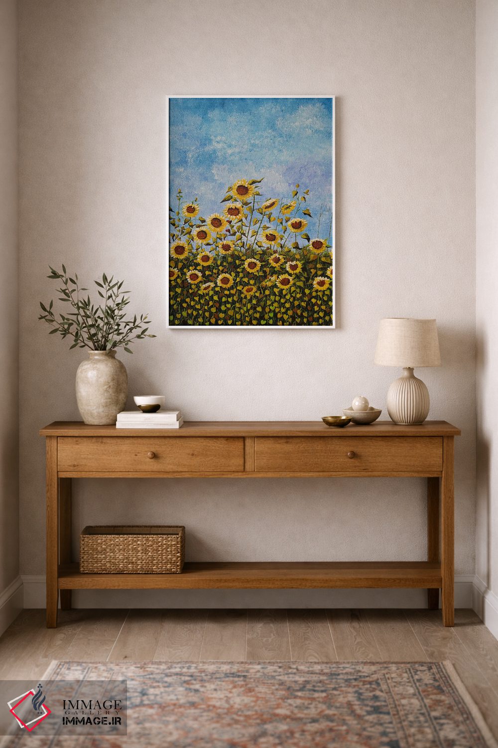 تابلو دکوراتیو مزرعه آفتابگردان اثر شریل میلر لکی - D1W