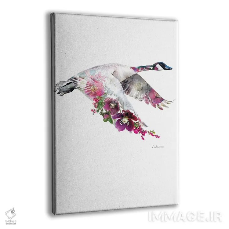 تابلو دکوراتیو غاز کانادا گیاهی حیات وحش اثر لولا دیزاین - نمای پرسپکتیو محصول