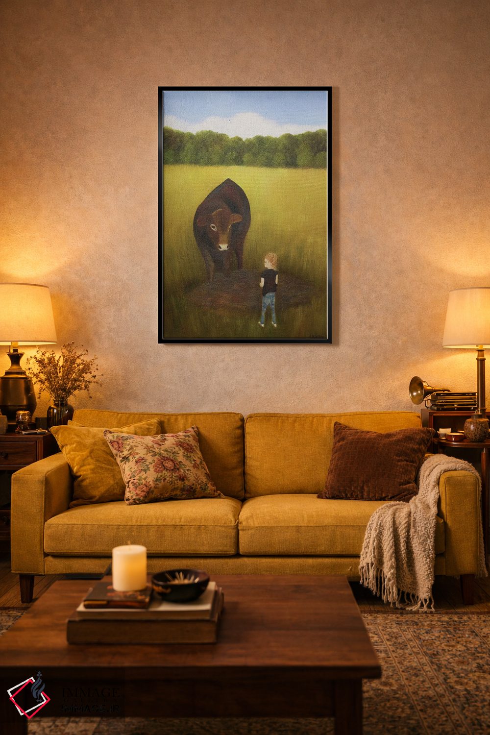 تابلو دکوراتیو دیدار با گاو اثر شریل میلر لکی - D5B