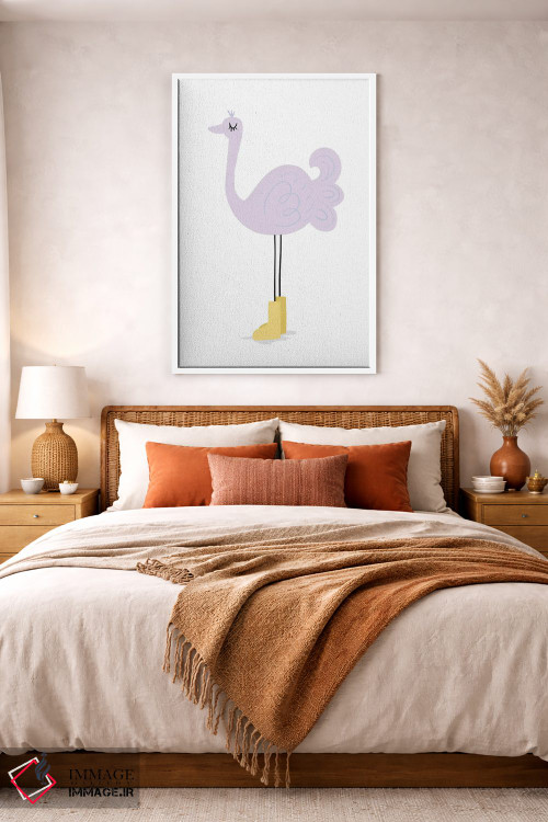 تابلو مینیمال شترمرغ اثر لیدی لوئیز دیزاینز - D3W