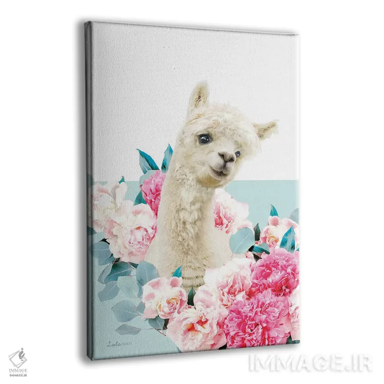 تابلو دکوراتیو لامای سافاری اثر لولا دیزاین - نمای پرسپکتیو محصول