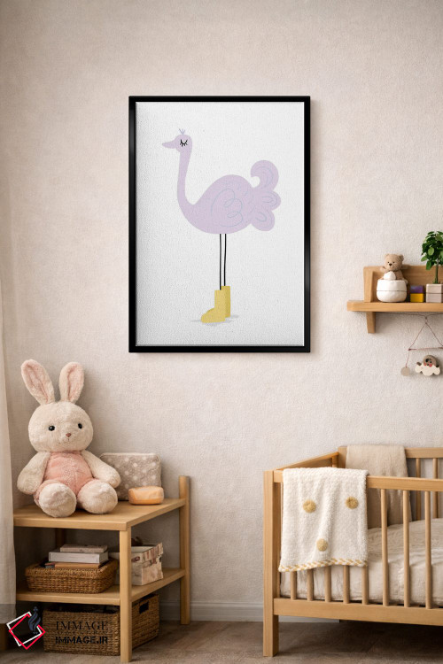 تابلو مینیمال شترمرغ اثر لیدی لوئیز دیزاینز - D5B