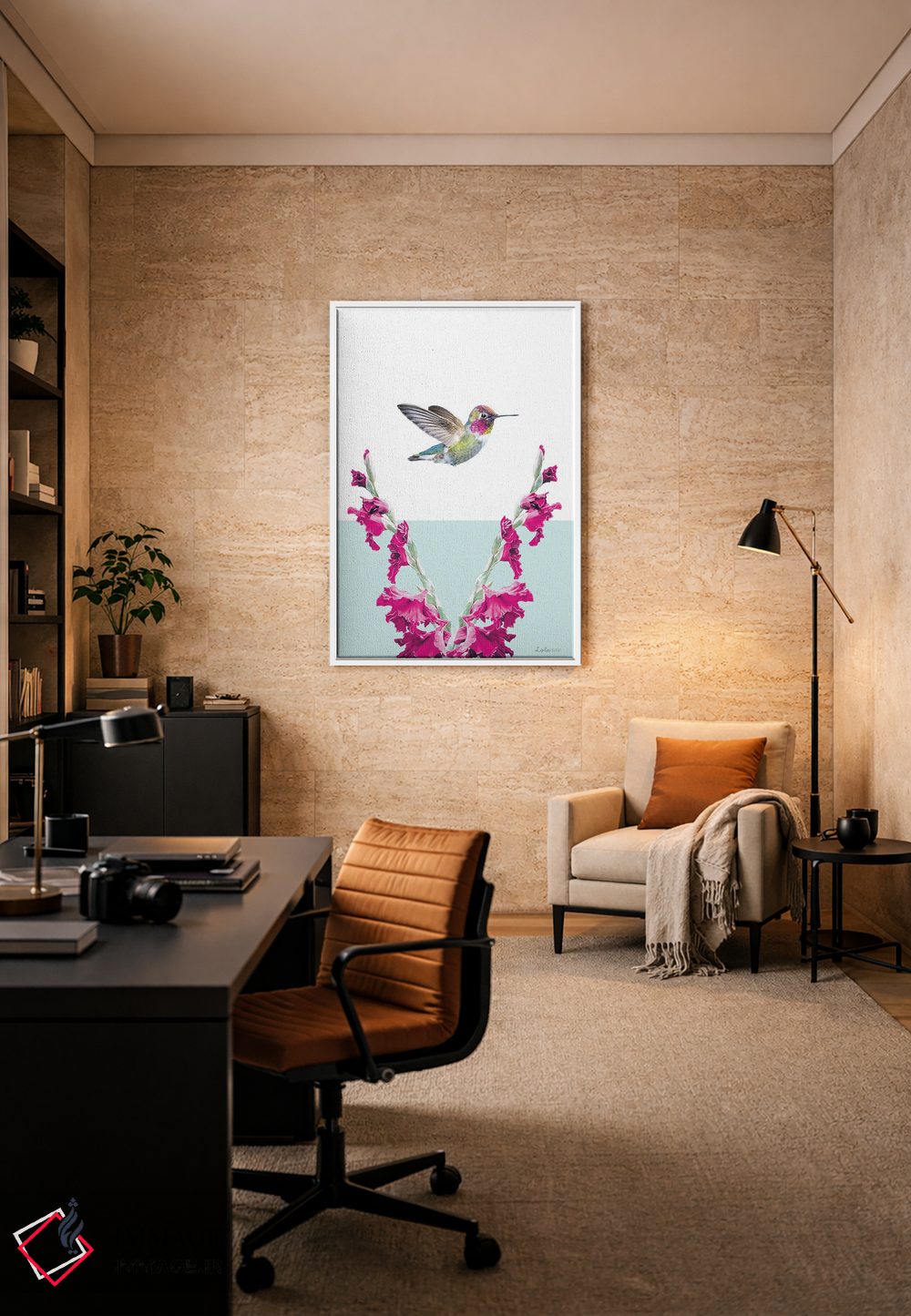 تابلو دکوراتیو مرغ مگس خوار سافاری اثر لولا دیزاین - D6W