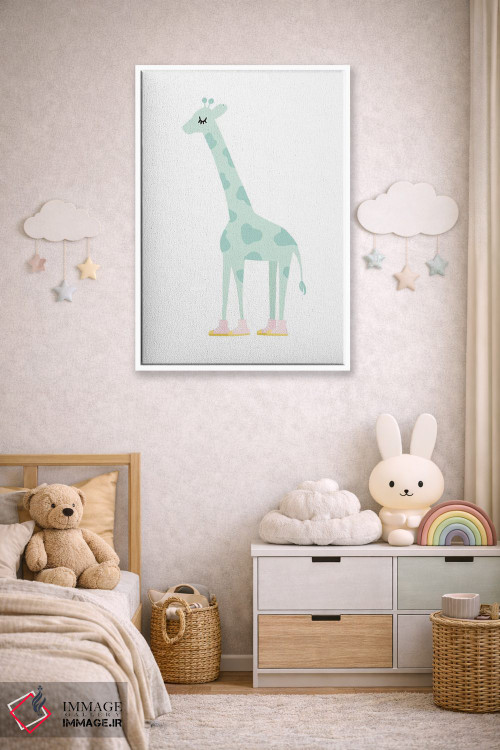 تابلو مینیمال زرافه اثر لیدی لوئیز دیزاینز - D5W