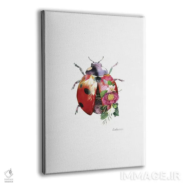 تابلو دکوراتیو کفشدوزک گیاهی حیات وحش اثر لولا دیزاین - نمای پرسپکتیو محصول