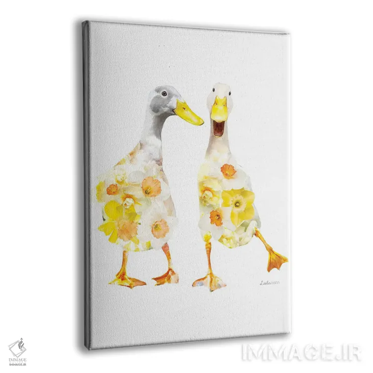 تابلو دکوراتیو پاتوهای دونده هندی با تم گیاهی و حیات وحش اثر لولا دیزاین - نمای پرسپکتیو محصول