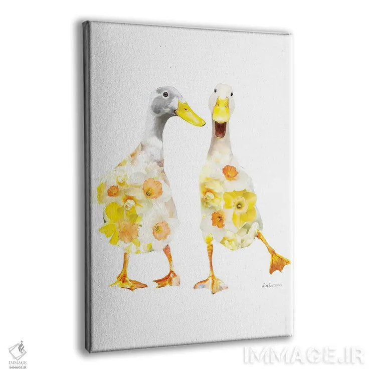 تابلو دکوراتیو پاتوهای دونده هندی با تم گیاهی و حیات وحش اثر لولا دیزاین - نمای پرسپکتیو محصول