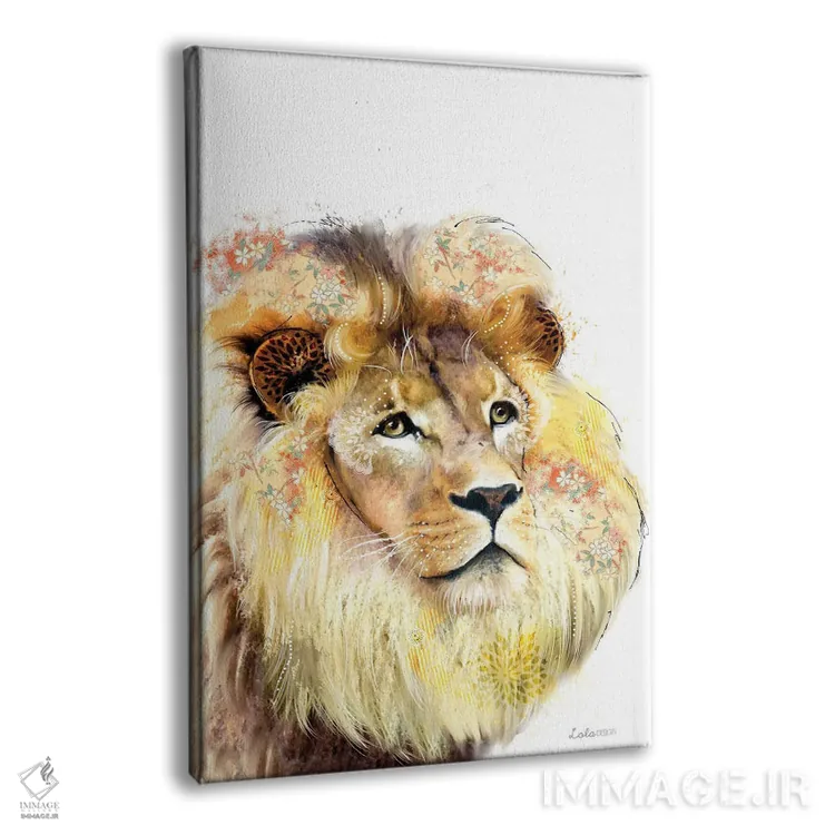 تابلو دکوراتیو شیر ویلدساید اثر لولا دیزاین - نمای پرسپکتیو محصول
