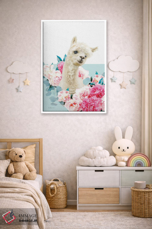 تابلو دکوراتیو لامای سافاری اثر لولا دیزاین - D4W