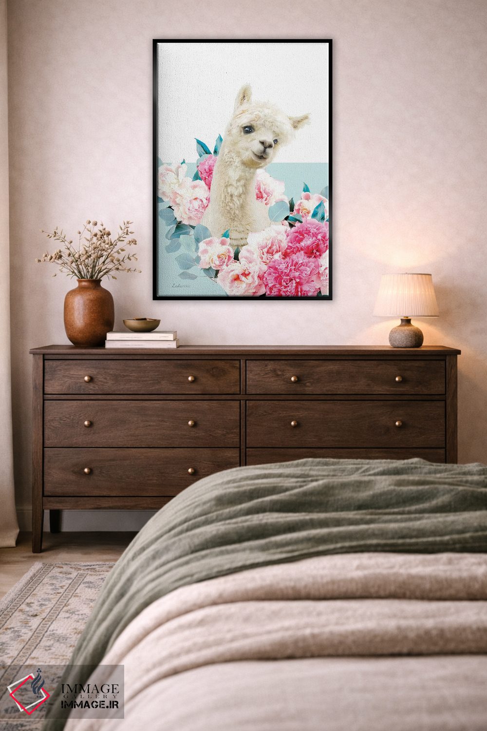 تابلو دکوراتیو لامای سافاری اثر لولا دیزاین - D5B