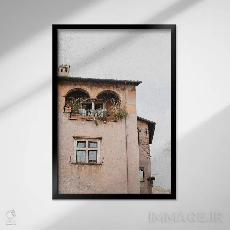 تابلو دکوراتیو Rome, Italy,باغ پشت بام، رم، ایتالیا اثر لاولی لیتل هوم کو - نمای قابدار مشکی