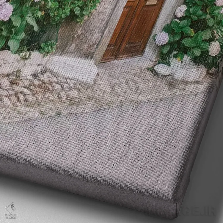 تابلو دکوراتیو کوچه فرعی اثر لاولی لیتل هوم کو - نمای نزدیک بافت بوم