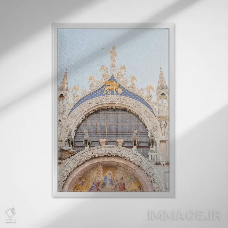 تابلو دکوراتیو Venice, Italy,کلیسای جامع سن مارک، ونیز، ایتالیا اثر لاولی لیتل هوم کو - نمای قابدار سفید