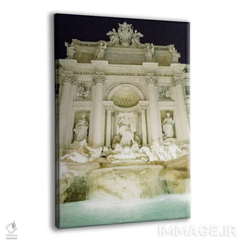 تابلو دکوراتیو Rome, Italy,فواره تروی در شب، رم، ایتالیا اثر لاولی لیتل هوم کو - نمای پرسپکتیو محصول