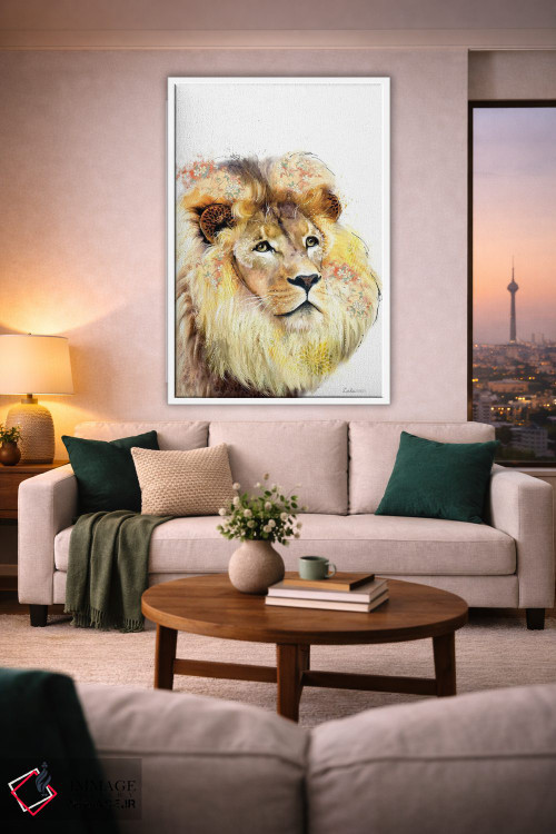 تابلو دکوراتیو شیر ویلدساید اثر لولا دیزاین - D1W