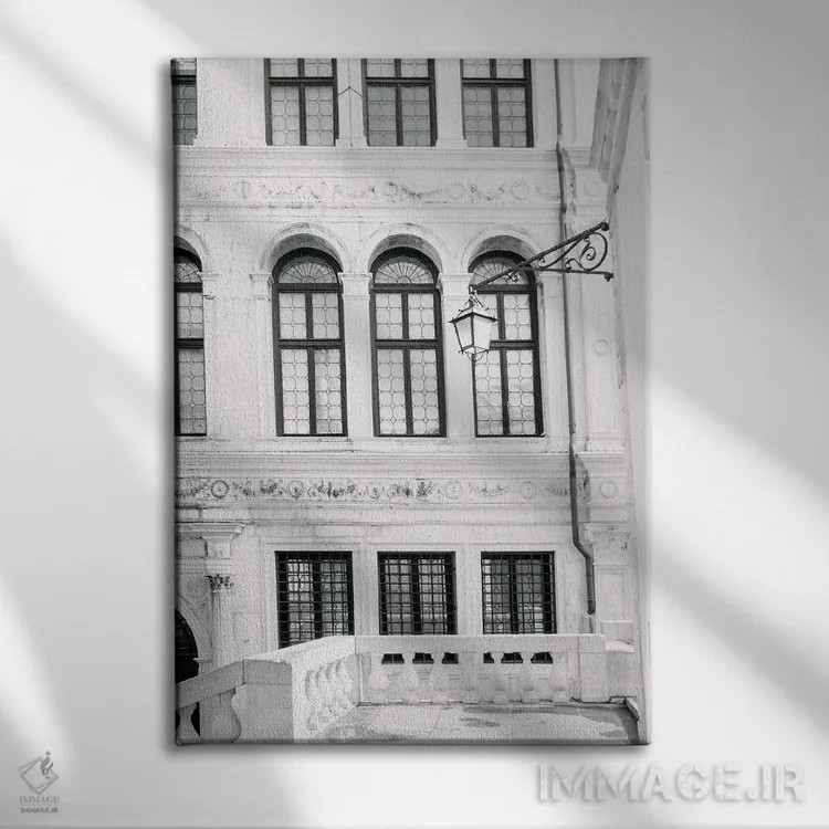 تابلو دکوراتیو Italy In Black & White,ونیز، ایتالیا اثر لاولی لیتل هوم کو - نمای روبهرو روی دیوار