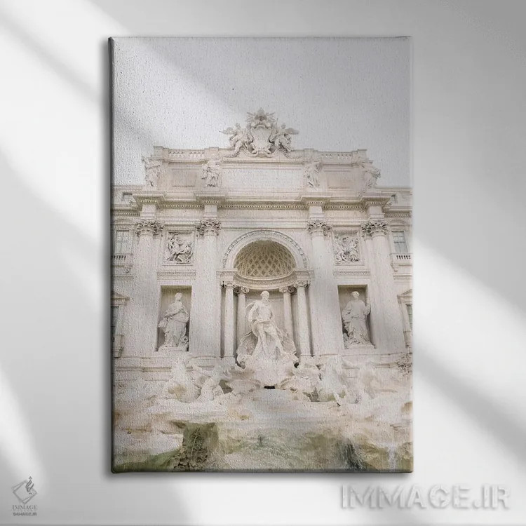 تابلو دکوراتیو Rome, Italy,نمای نزدیک فواره تروی، رم، ایتالیا اثر لاولی لیتل هوم کو - نمای روبهرو روی دیوار