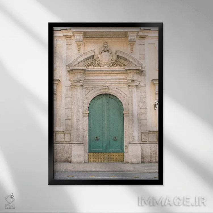 تابلو دکوراتیو Rome, Italy,در آبی و طلایی، رم، ایتالیا اثر لاولی لیتل هوم کو - نمای قابدار مشکی