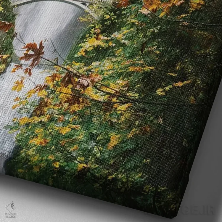 تابلو دکوراتیو Portland, Oregon,آبشار شماره ۳، پورتلند، اورگون اثر لاولی لیتل هوم کو - نمای نزدیک بافت بوم