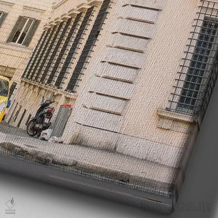 تابلو دکوراتیو Italy,خیابان های رم، ایتالیا اثر لاولی لیتل هوم کو - نمای نزدیک بافت بوم