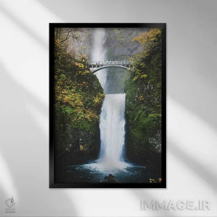 تابلو دکوراتیو Portland, Oregon,آبشار شماره ۲، پورتلند، اورگون اثر لاولی لیتل هوم کو - نمای قابدار مشکی