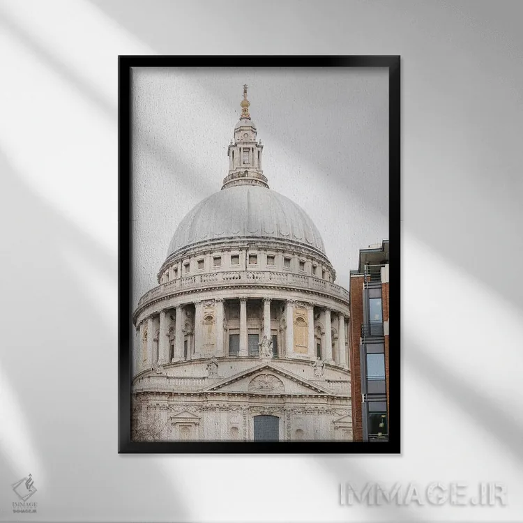 تابلو دکوراتیو London, England,کلیسای جامع سنت پل، لندن، انگلستان اثر لاولی لیتل هوم کو - نمای قابدار مشکی