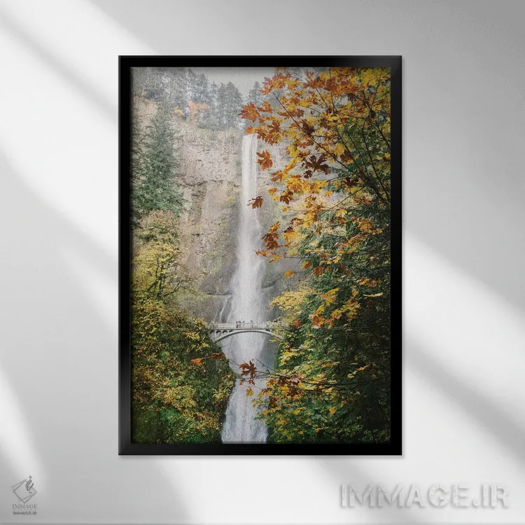 تابلو دکوراتیو Portland, Oregon,آبشار شماره ۳، پورتلند، اورگون اثر لاولی لیتل هوم کو - نمای قابدار مشکی
