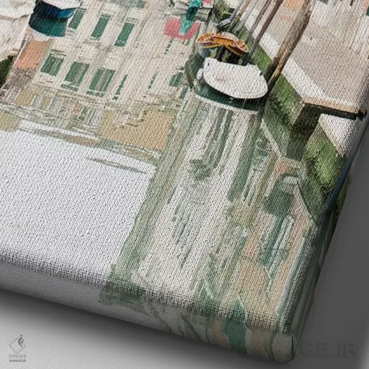 تابلو دکوراتیو Venice, Italy,کانال ونیز شماره ۳، ونیز، ایتالیا اثر لاولی لیتل هوم کو - نمای نزدیک بافت بوم