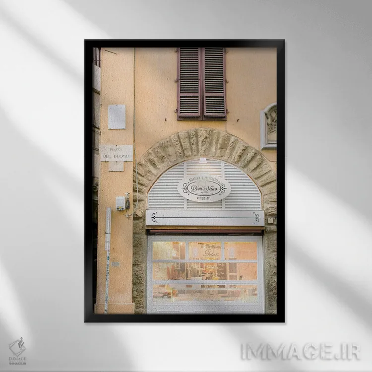 تابلو دکوراتیو Florence, Italy,تابلوی خیابان، فلورانس، ایتالیا اثر لاولی لیتل هوم کو - نمای قابدار مشکی