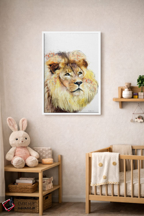 تابلو دکوراتیو شیر ویلدساید اثر لولا دیزاین - D4W