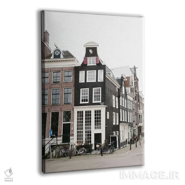 تابلو دکوراتیو Amsterdam,خانه های کانالی شماره ۳، آمستردام اثر لاولی لیتل هوم کو - نمای پرسپکتیو محصول