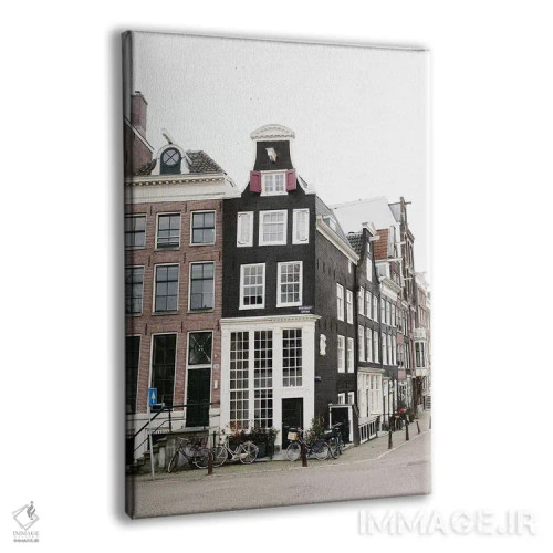 تابلو دکوراتیو Amsterdam,خانه های کانالی شماره ۳، آمستردام اثر لاولی لیتل هوم کو - نمای پرسپکتیو محصول