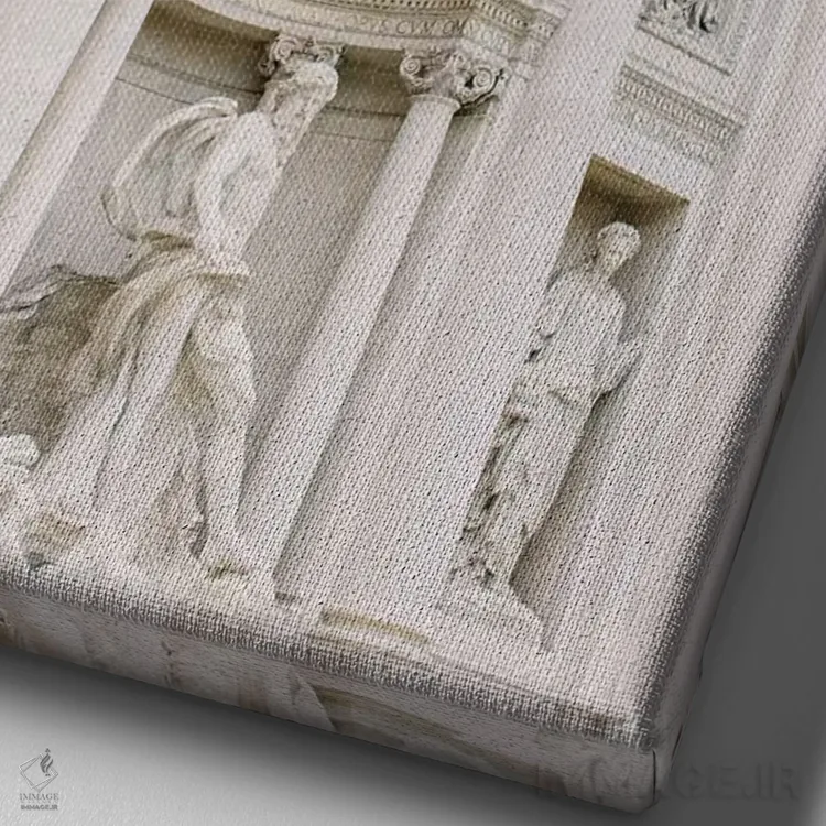 تابلو دکوراتیو Rome, Italy,فواره تروی شماره ۲، رم، ایتالیا اثر لاولی لیتل هوم کو - نمای نزدیک بافت بوم