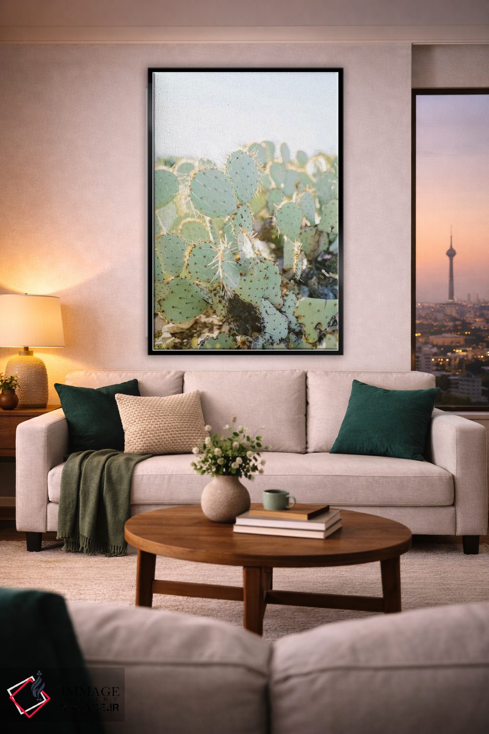 تابلو دکوراتیو Tuscon, Arizona,کاکتوس انجیری شماره ۲، توسکن، آریزونا اثر لاولی لیتل هوم کو - D2B