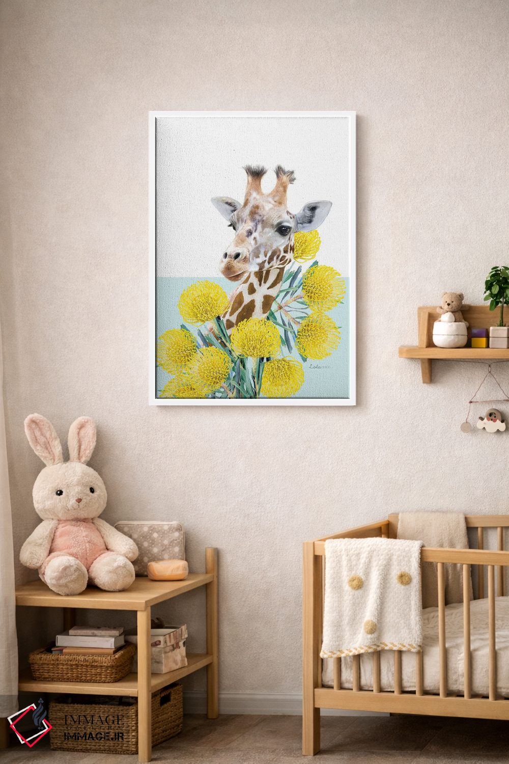 تابلو دکوراتیو زرافه سافاری اثر لولا دیزاین - D3W