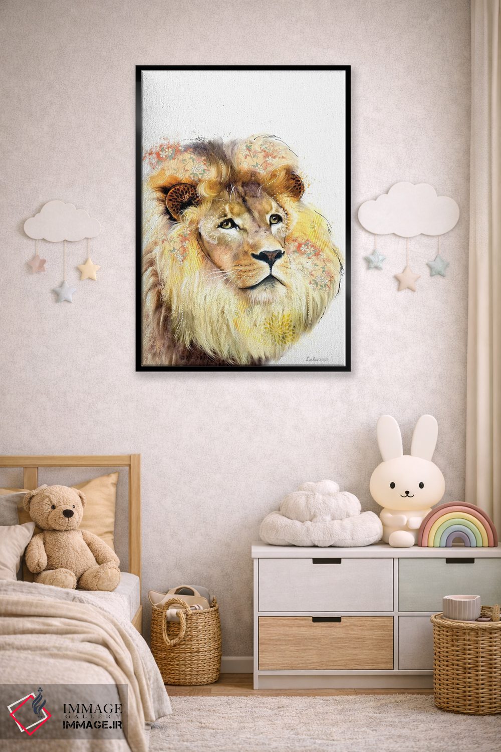 تابلو دکوراتیو شیر ویلدساید اثر لولا دیزاین - D6B