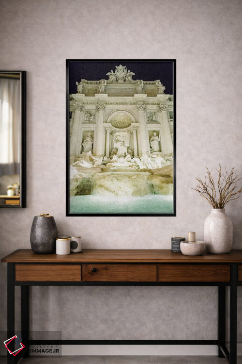 تابلو دکوراتیو Rome, Italy,فواره تروی در شب، رم، ایتالیا اثر لاولی لیتل هوم کو - D1B