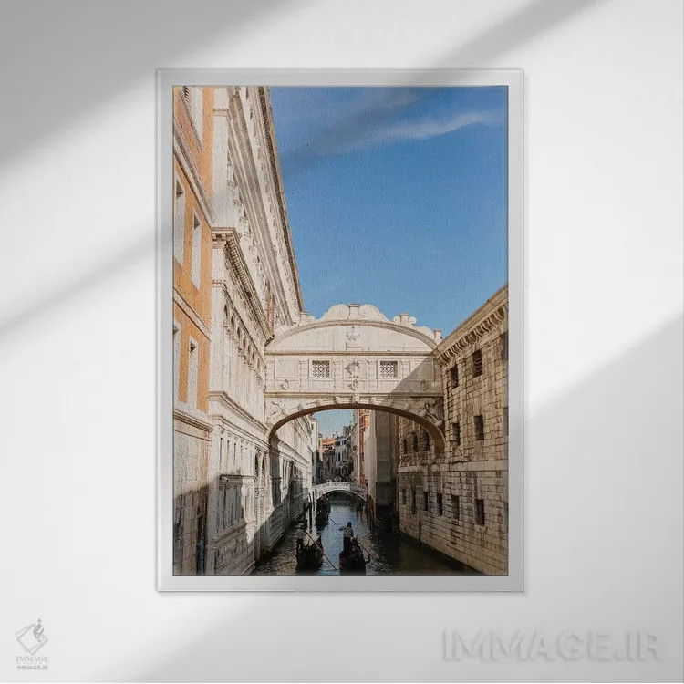 تابلو دکوراتیو Venice, Italy,پل آه ها، ونیز، ایتالیا اثر لاولی لیتل هوم کو - نمای قابدار سفید