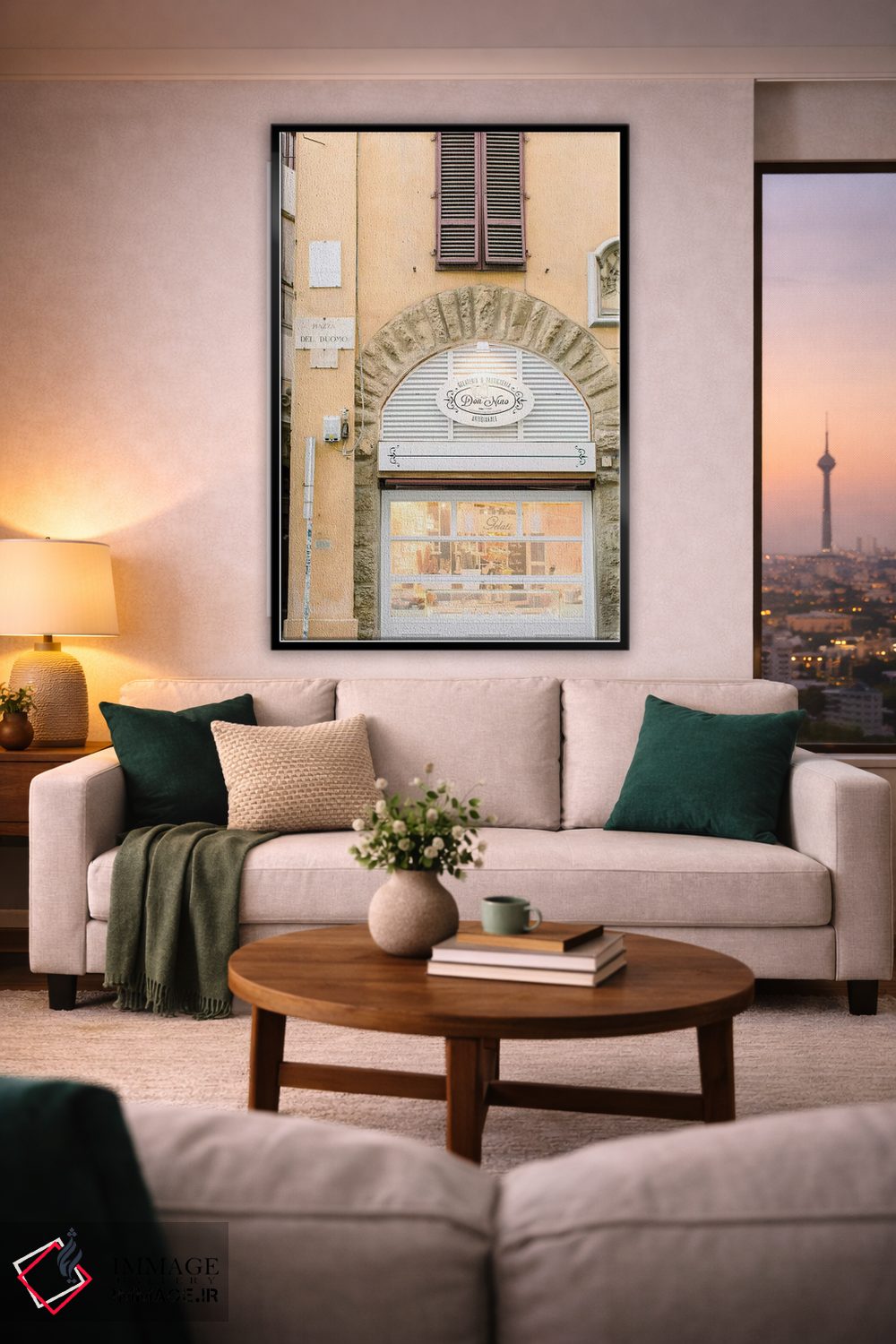 تابلو دکوراتیو Florence, Italy,تابلوی خیابان، فلورانس، ایتالیا اثر لاولی لیتل هوم کو - D2B