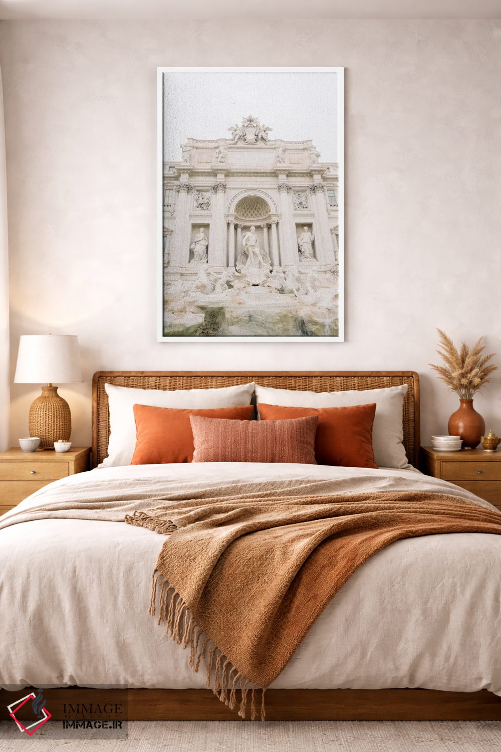 تابلو دکوراتیو Rome, Italy,نمای نزدیک فواره تروی، رم، ایتالیا اثر لاولی لیتل هوم کو - D3W