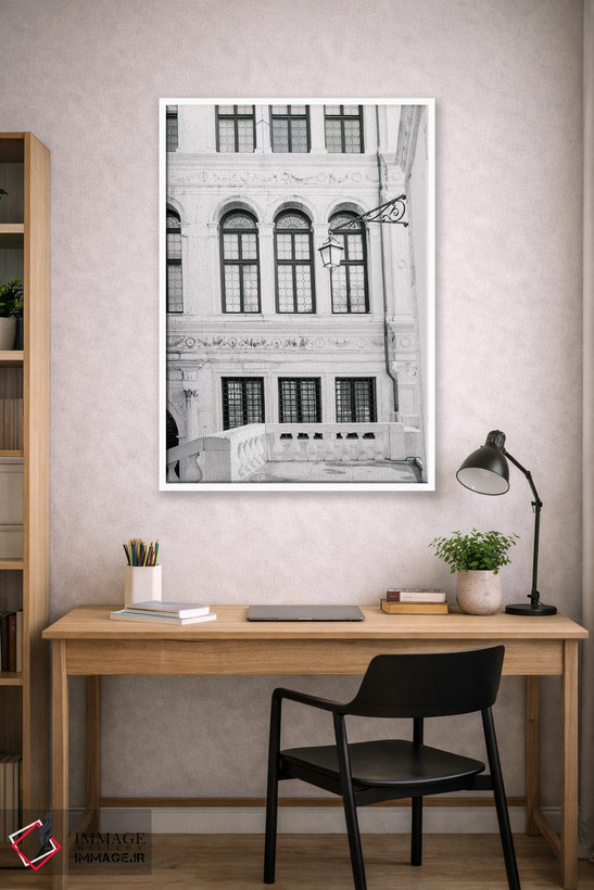 تابلو دکوراتیو Italy In Black & White,ونیز، ایتالیا اثر لاولی لیتل هوم کو - D1W