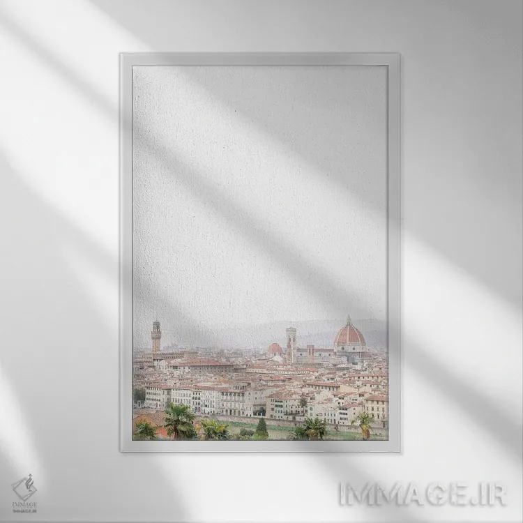 تابلو دکوراتیو Florence, Italy,منظره شهری شماره ۲، فلورانس، ایتالیا اثر لاولی لیتل هوم کو - نمای قابدار سفید