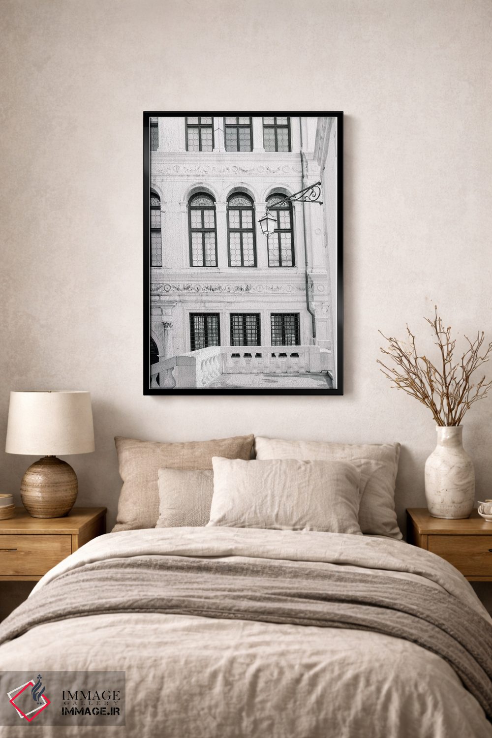 تابلو دکوراتیو Italy In Black & White,ونیز، ایتالیا اثر لاولی لیتل هوم کو - D3B