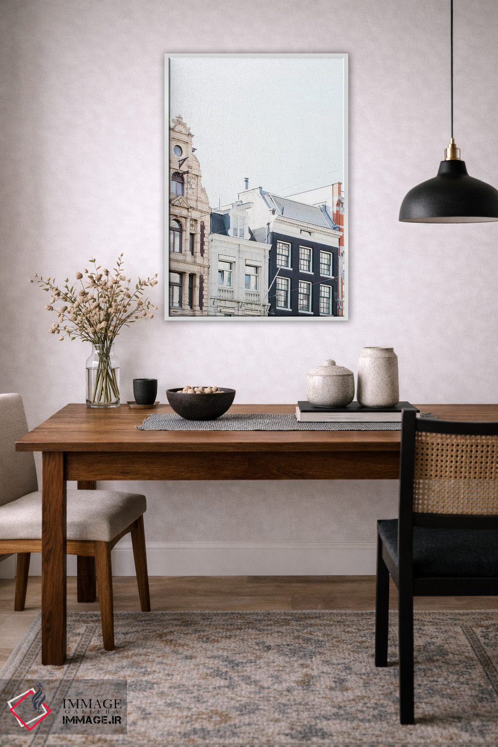 تابلو دکوراتیو Amsterdam,پشت بام خانه های کانالی، آمستردام اثر لاولی لیتل هوم کو - D2W