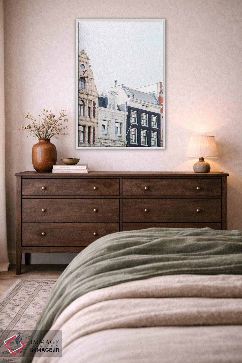تابلو دکوراتیو Amsterdam,پشت بام خانه های کانالی، آمستردام اثر لاولی لیتل هوم کو - D3W
